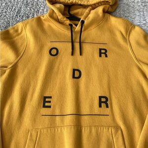 H&M Mustard Hoodie with Black Lettering
